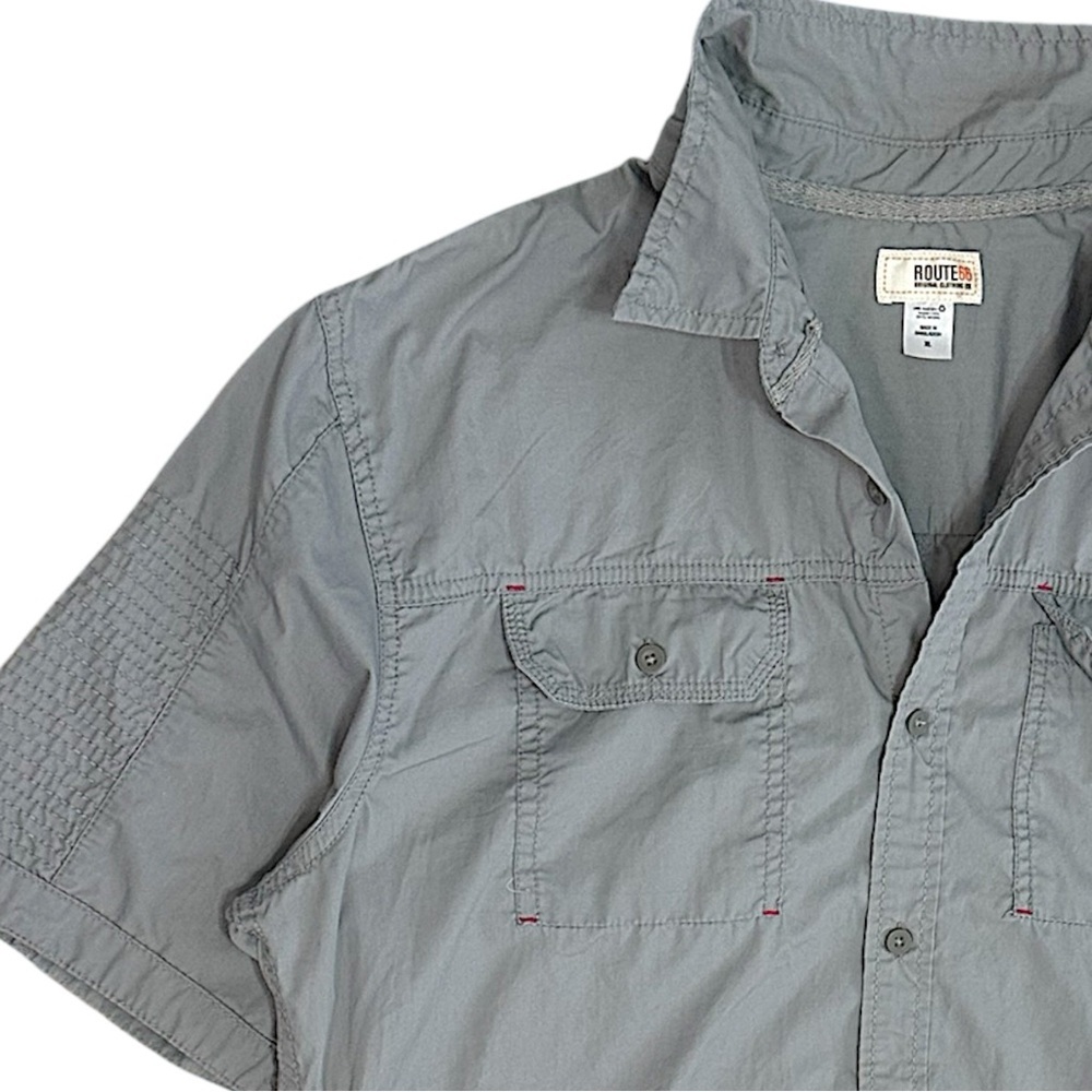 Vintage Y2K Route 66 Men's Western Utility Button Down Shirt Size XL Like New